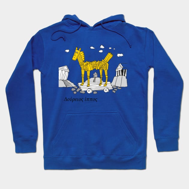 Trojan horse Hoodie by ruta13art